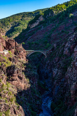 Gorges de Daluis or Chocolate canyon in Provence-Alpes, France.