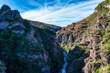 Gorges de Daluis or Chocolate canyon in Provence-Alpes, France.