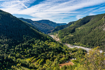 National parc of Mercantour near Guillaumes located in south of France