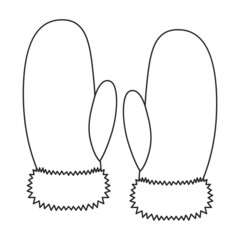 Glove vector cartoon icon. Vector illustration accessory for hand on white background. Isolated cartoon illustration icon of glove hand.