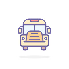 Bus icon in filled outline style.