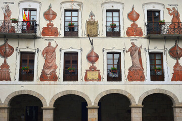 Façade de la Mairie de Bera (31780), dans la communauté forale de Navarre, Espagne