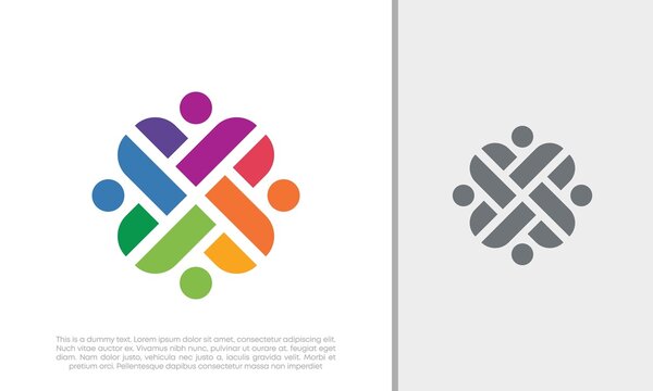 Global Community Logo Icon Elements Template. Community human Logo template vector. Community health care. Abstract Community logo