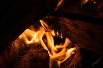 Fire in fireplace?