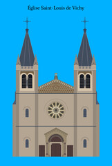 Fototapeta premium Église Saint-Louis de Vichy, France