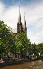 Fototapeta na wymiar De Krijtberg catholic church in Amsterdam. Netherlands