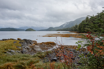 lake and mountains