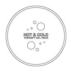 Bag ice vector outline icon. Vector illustration cold pouch on white background. Isolated outline illustration icon of bag ice .