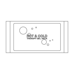 Bag ice vector outline icon. Vector illustration cold pouch on white background. Isolated outline illustration icon of bag ice .