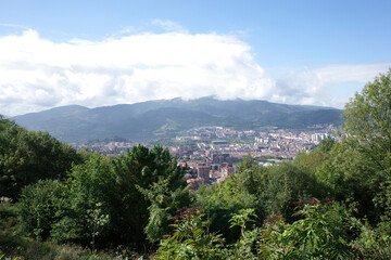 Fototapeta na wymiar View of Bilbao from the mountain