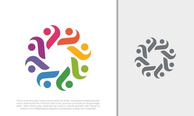 Global Community Logo Icon Elements Template. Community human Logo template vector. Community health care. Abstract Community logo