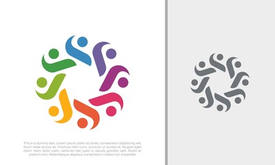 Global Community Logo Icon Elements Template. Community human Logo template vector. Community health care. Abstract Community logo