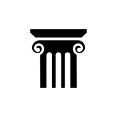 Column icon in ancient roma set