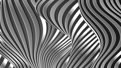 Silver waves pattern. Stainless steel background vector. EPS 10