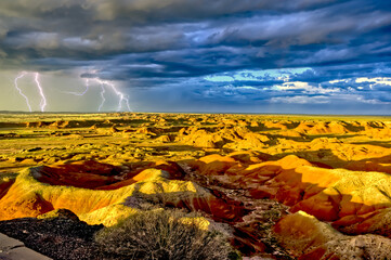 Painted Desert Storm Petrified Forest AZ