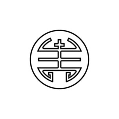 medallion icon in Asia set