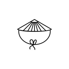 Chinese hat icon in Asia set