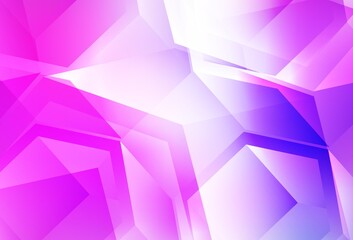 Light Purple, Pink vector texture with poly style with cubes.