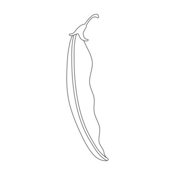 recommend clip art: Beans pod vector outline icon. Vector illustration bean on white background. Isolated outline illustration icon of beans pod.