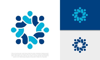 Human Resources Consulting Company, Global Community Logo. Social Networking logo designs.