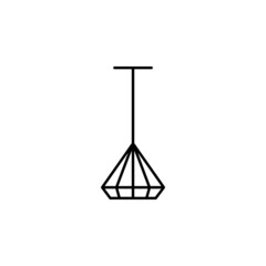 chandelier line icon Decoration set