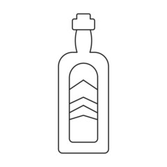 Bottle whiskey vector icon.Outline vector icon isolated on white background bottle whiskey.