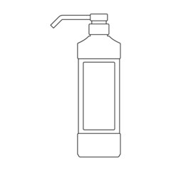 Antisepticl iquid soap vector icon.Outline vector icon isolated on white background antiseptic liquid soap.