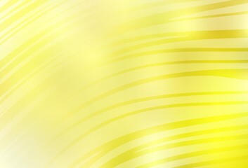 Light Yellow vector pattern with curved lines.