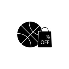 Basketball, discount icon in discount set