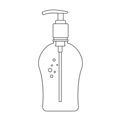 Antisepticl iquid soap vector icon.Outline vector icon isolated on white background antiseptic liquid soap.