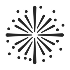 Christmas firework vector icon.Black vector icon isolated on white background christmas firework.