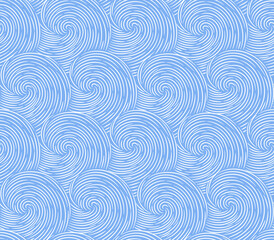 Abstract vector seamless  background with  blue waves