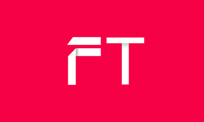 FT is a very attractive vector with a beautiful 3D design and pink background.