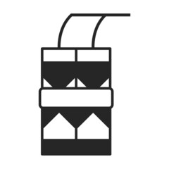 Obraz premium Firecracker vector icon.Black vector icon isolated on white background firecracker .