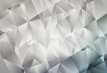 Light Gray vector template with crystals, triangles.