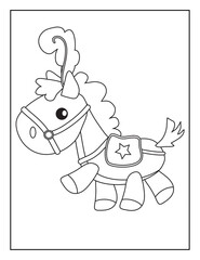 Circus Coloring Book Pages for Kids. Coloring book for children. Circus.