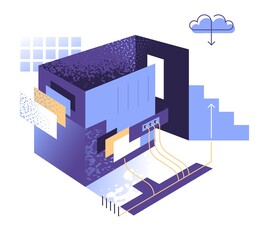 Website architecture abstract concept vector illustration