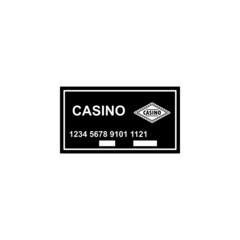 Casino card icon in gambling set