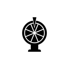 Game wheel icon in gambling set