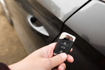 Keyless remote control system of a modern car - Image