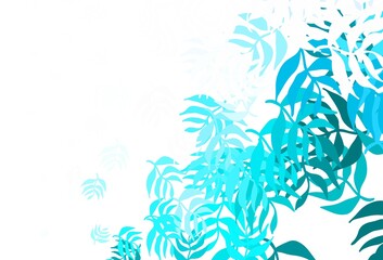 Obraz premium Light Pink, Blue vector elegant background with leaves.