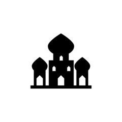 Taj Mahal icon in India set