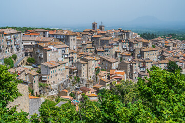 Fototapeta na wymiar The village of Caprarola in Lazio