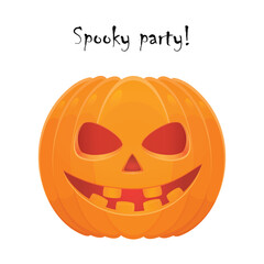 vector graphic holiday illustration with Halloween pumpkin-01