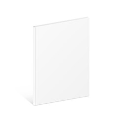 Blank cover book mockup isolated on white background. Vector illustration. Ready to use as template for your design. EPS10.	
