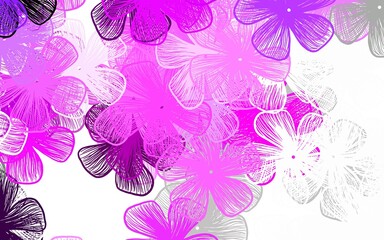 Fototapeta na wymiar Light Pink vector natural background with flowers