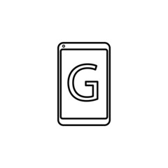 phone with the G sign icon in Mobile network set