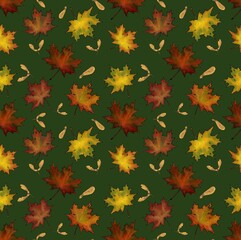 Autumn leaves background pattern