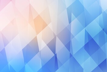 Obraz premium Light Pink, Blue vector texture in rectangular style.
