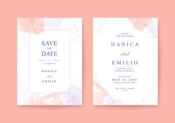 Minimalist and beautiful wedding invitation template